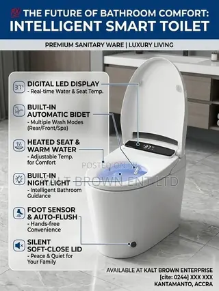 Luxury Intelligent Smart Toilet (WC) With LED Display &Automatic Bidet