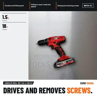 Cordless Drill 18V 1.5A Li-Ion 2Li - NBS18-2LI