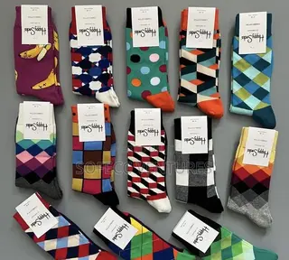 Multi-Color Cotton Happy Socks