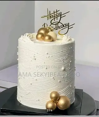 White and Gold Cake