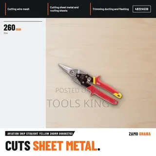 Aviation Snip Straight Yellow 260Mm -
