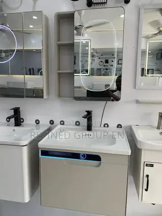 Basin With Mirror and Light