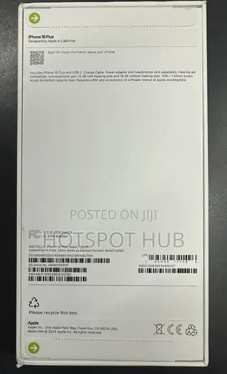 New Apple iPhone 16 Plus 128 GB Black
