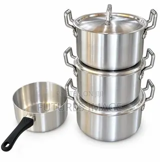 Aluminium 4 Piece Saucepan Included- Heavyweight, Durable
