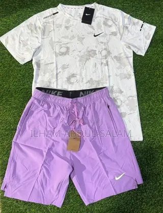 Nike White Top and Purple Short