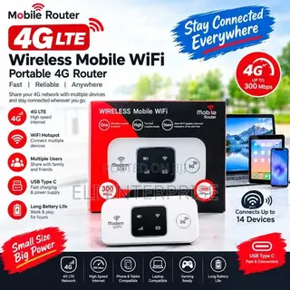 Universal 4G LTE Portable Mobile Wi-Fi (MiFi) Router