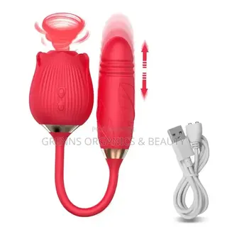 Rose 2in1 Sucking and Thrusting Vibrator