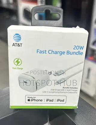 At T Fast Charge Mfi-certified 20w Usb-c Wall Charger