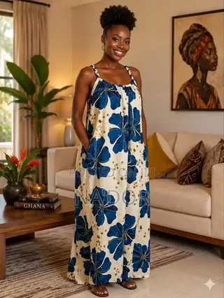 Loose Dress - Maxi With Pockets