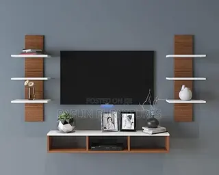 Quality Tv Stand With Hanging Shelves