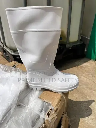 White PVC Polymer Wellington Boots Work Boots