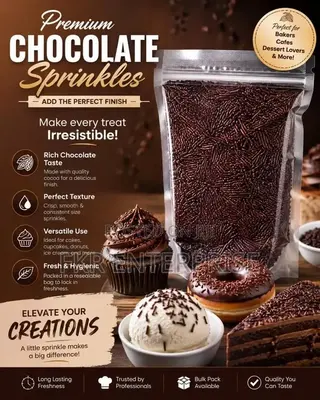 Chocolate Sprinkles for Ice Cream and Cake