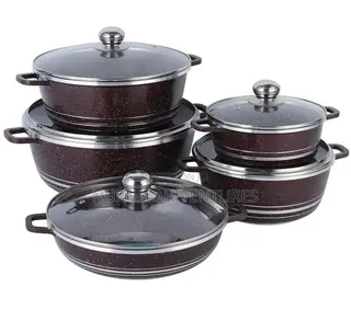 Premium Non-Stick Granite Cookware Set – Pots & Frying Pan 🍳🔥