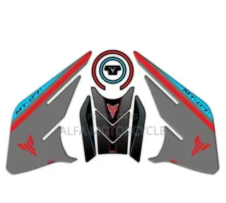 Yamaha MT-07 Tank Pad Set Red-Grey 2021–2024