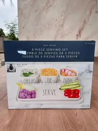 Rae Dunn 5-Piece Stoneware Serving Set