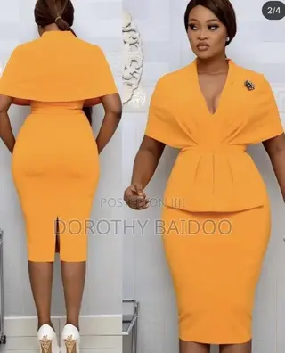 Yellow Fitting Dress Medium Size to 2xl