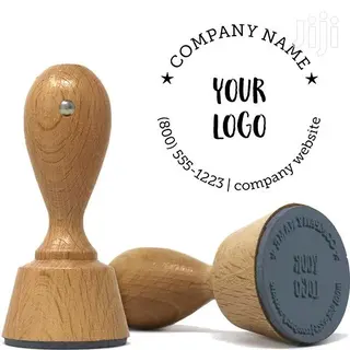 Round Square Rectangle or Rectangular Wooden Rubber Stamps