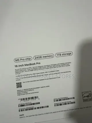 New Laptop Apple MacBook Pro 2026 M5 Pro 24GB Apple M5 Pro SSD 1T