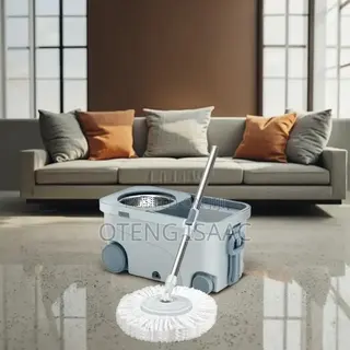 360° Rotating Spin Mop and Bucket Set With Rolling Wheels