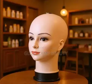 Professional Bald Mannequin Head for Wig Making-Soft PVC Training Head