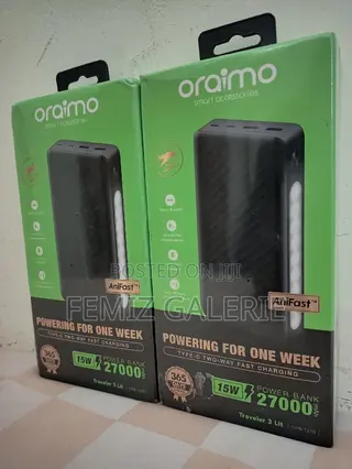 Oraimo Traveler 3 Lit; 27000mah 15w Power Bank