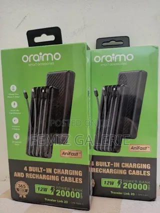 Oraimo Traveler Link 20 20000mah 12w Power Bank