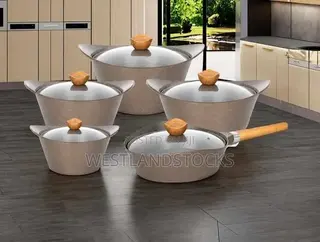 High Quality Piece Ceramic Non-Stick Cast Aluminum Cookware Set 5