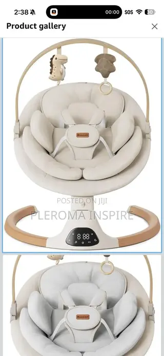 Electric Baby Cot Swing, Bluetooth Music, 10 Preset Melodies, Remote