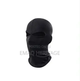 Black Full Face Mask - Motorcycle Face Cover - Unisex Balaclava