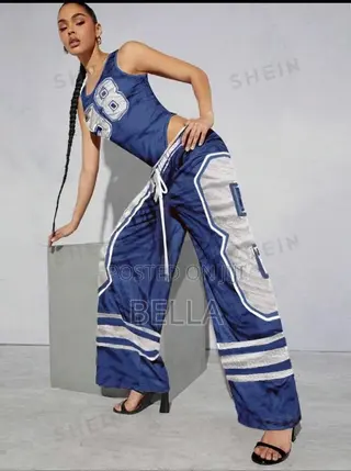 Denimoi Sport Graphic Textured Bodysuit 2 Pcs Sets