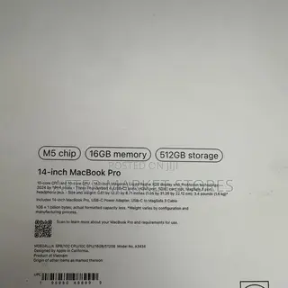 New Laptop Apple MacBook Pro 2025 M5 16GB Apple M5 SSD 512GB