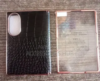 Samsung Z Fold 8 Leather Back Case With Inbuilt Screen Protector