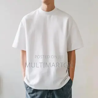 Men's Heavyweight 400g White Cotton T-Shirt