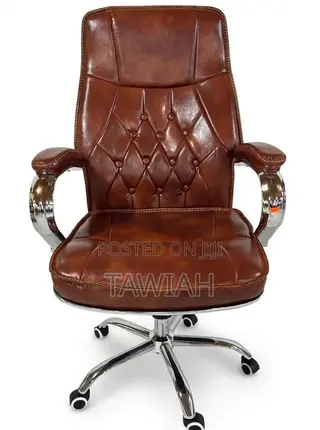 Brown and Black Executives Office Chairs