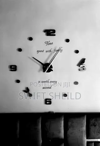 3d Wall Clock Large 100 - 120 Cm With Center Design