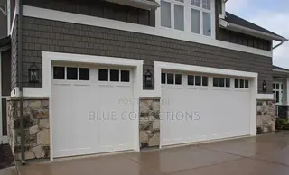 12×8 Double Garage Doors With Fanlight