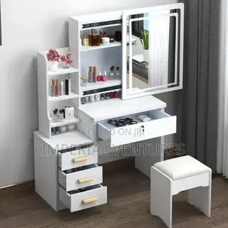 White Quality Dresser With Sections