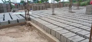 High-Strength 6-Inch 5-Inch Concrete Blocks - On-Site Production