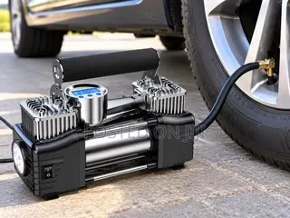 Heavy-Duty Dual-Cylinder Car Tire Inflator