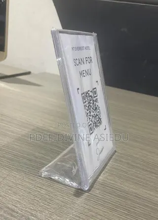 Table Talkers Qr Code Acrylic Sign Stand