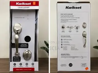 New Kwikset Front Entry Door Handle Set With Deadbolt – Satin Nickel