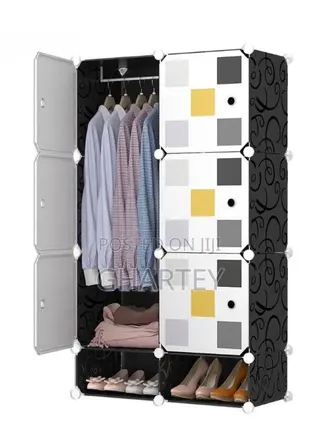 6 Cubes Wardrobe With Shoe Rack