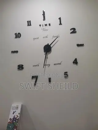 3d Wall Clock Orignal With Time Spent With Family D3sign