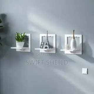 3 Set White Floating Shelve