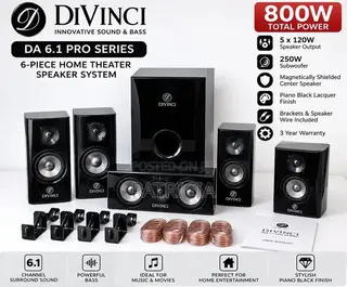 DIVINCI DA 6.1 Pro Series 800W 6-Piece Home Theater System
