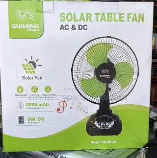 Solar Table Top Rechargeable Fan