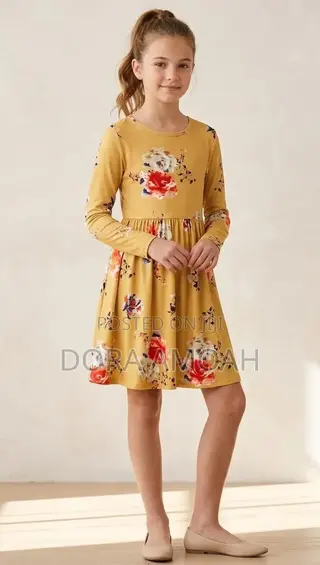 Sunny Bloom Dress - Mustard Floral