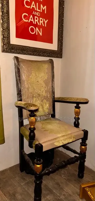 Antique Chair and Picture Frame