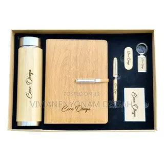 Six in One Bamboo Dairy Set With Branding