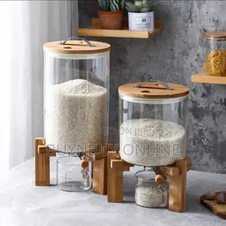 Glass Dry Food Storage Container Dispenser
